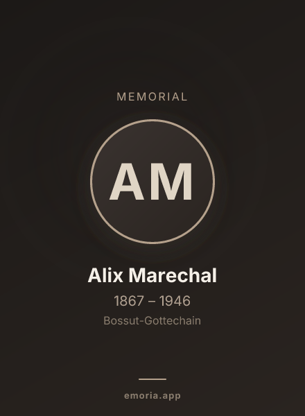 Memorial portrait of Alix Marechal