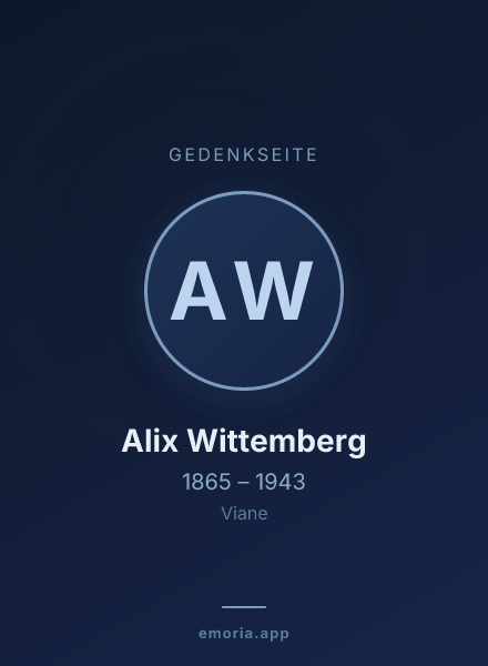 Gedenkportrait von Alix Wittemberg