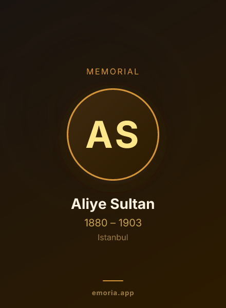 Memorial portrait of Aliye Sultan