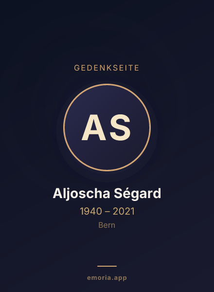 Gedenkportrait von Aljoscha Ségard