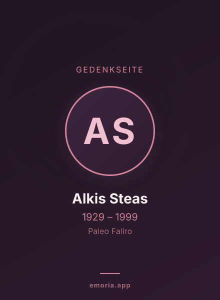 Gedenkportrait von Alkis Steas