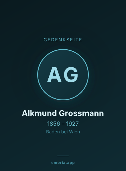 Gedenkportrait von Alkmund Grossmann