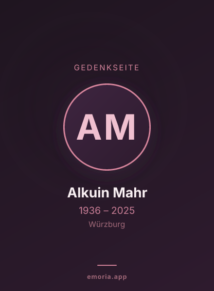 Gedenkportrait von Alkuin Mahr