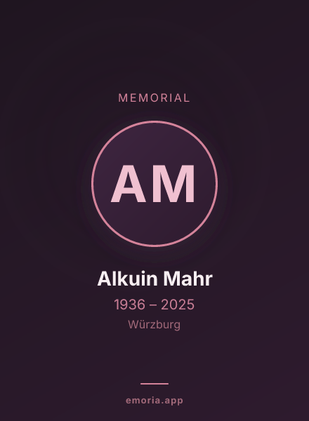 Memorial portrait of Alkuin Mahr