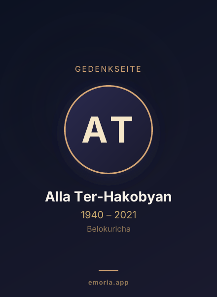 Gedenkportrait von Alla Ter-Hakobyan