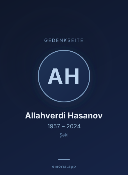 Gedenkportrait von Allahverdi Hasanov
