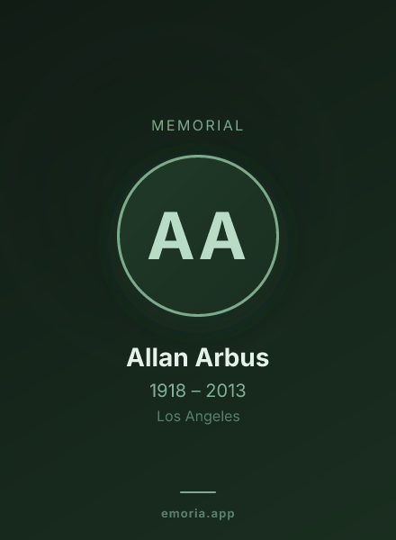 Memorial portrait of Allan Arbus