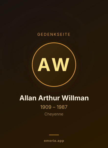 Gedenkportrait von Allan Arthur Willman