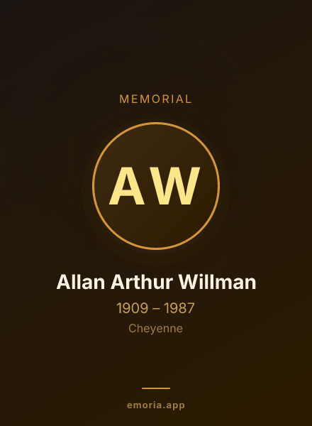 Memorial portrait of Allan Arthur Willman
