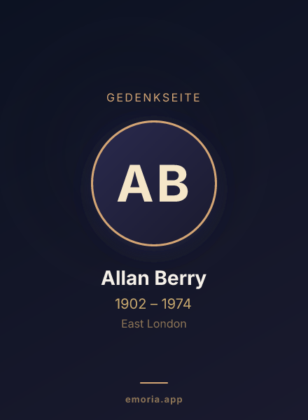 Gedenkportrait von Allan Berry