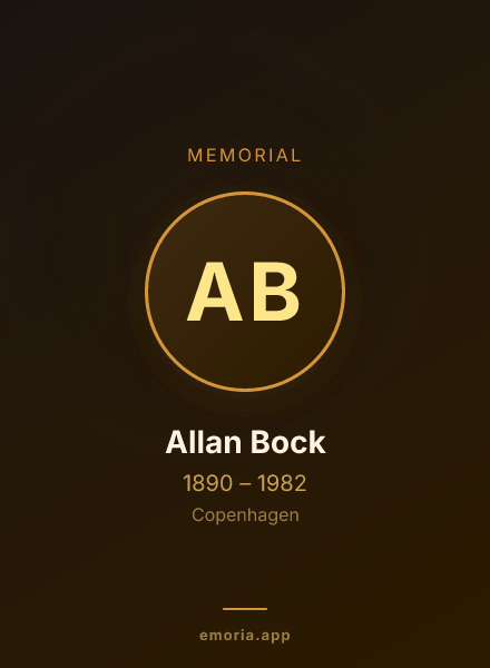 Memorial portrait of Allan Bock