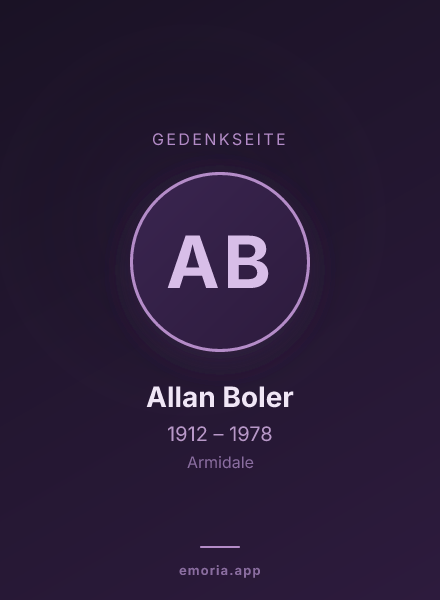 Gedenkportrait von Allan Boler