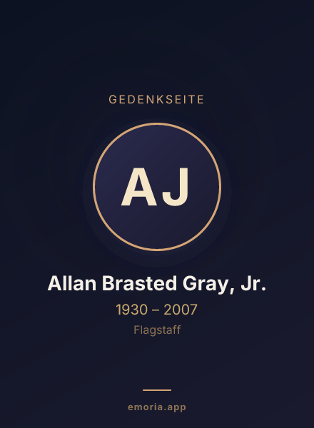 Gedenkportrait von Allan Brasted Gray, Jr.