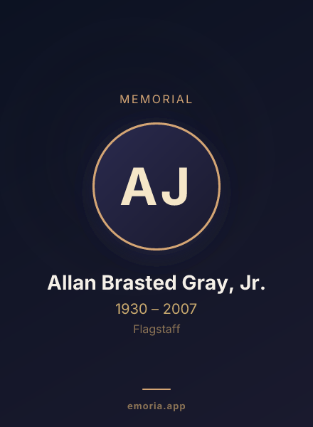 Memorial portrait of Allan Brasted Gray, Jr.