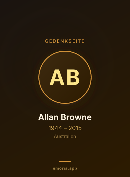 Gedenkportrait von Allan Browne