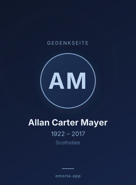 Gedenkportrait von Allan Carter Mayer