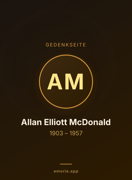 Gedenkportrait von Allan Elliott McDonald