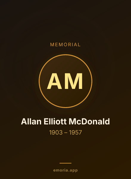 Memorial portrait of Allan Elliott McDonald