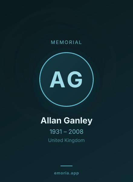 Memorial portrait of Allan Ganley