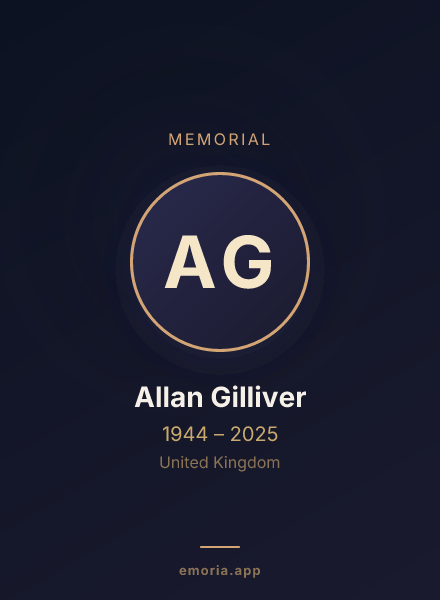 Memorial portrait of Allan Gilliver