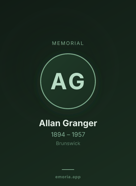 Memorial portrait of Allan Granger