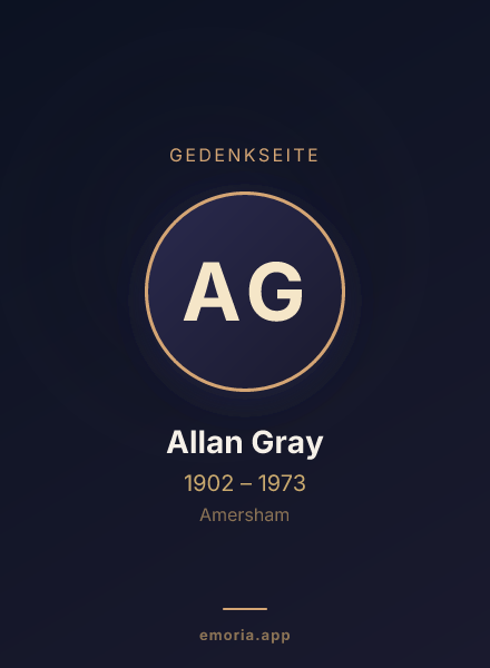 Gedenkportrait von Allan Gray