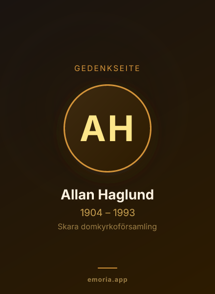 Gedenkportrait von Allan Haglund