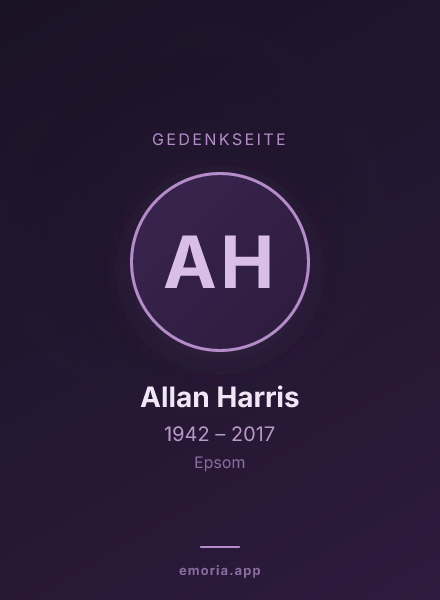 Gedenkportrait von Allan Harris