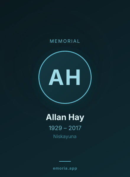 Memorial portrait of Allan Hay