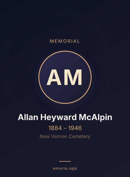 Memorial portrait of Allan Heyward McAlpin