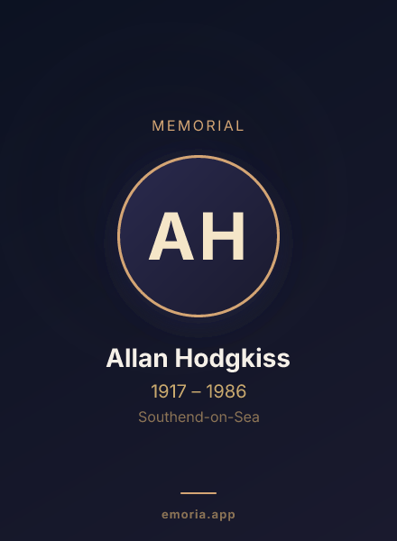 Memorial portrait of Allan Hodgkiss