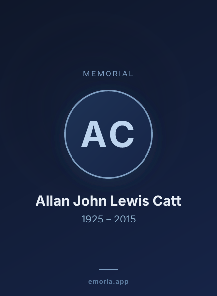 Memorial portrait of Allan John Lewis Catt
