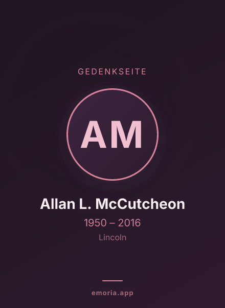 Gedenkportrait von Allan L. McCutcheon