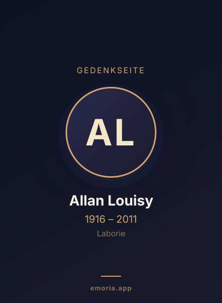 Gedenkportrait von Allan Louisy