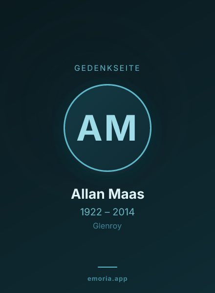Gedenkportrait von Allan Maas