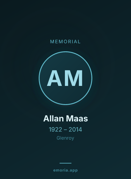 Memorial portrait of Allan Maas