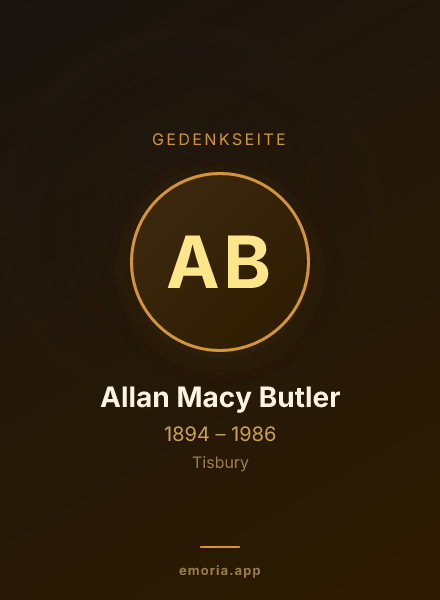 Gedenkportrait von Allan Macy Butler