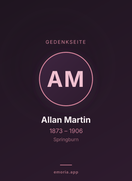Gedenkportrait von Allan Martin