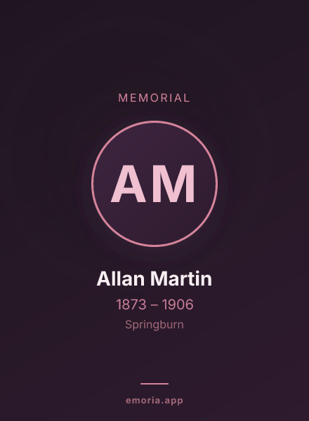 Memorial portrait of Allan Martin