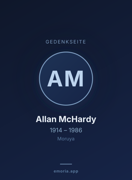 Gedenkportrait von Allan McHardy