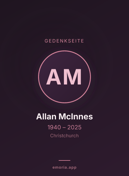 Gedenkportrait von Allan McInnes