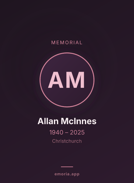 Memorial portrait of Allan McInnes