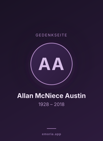 Gedenkportrait von Allan McNiece Austin