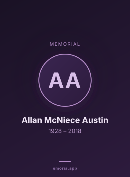 Memorial portrait of Allan McNiece Austin