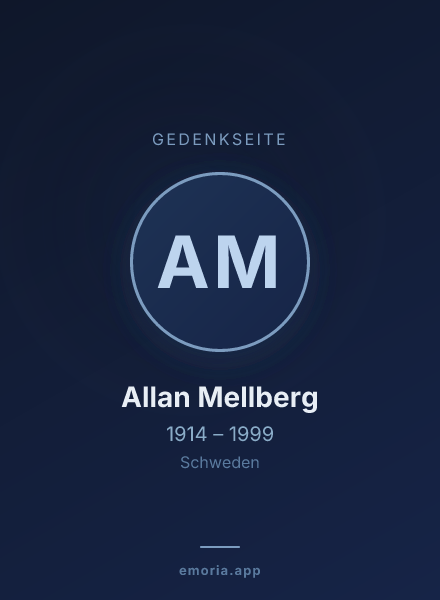 Gedenkportrait von Allan Mellberg