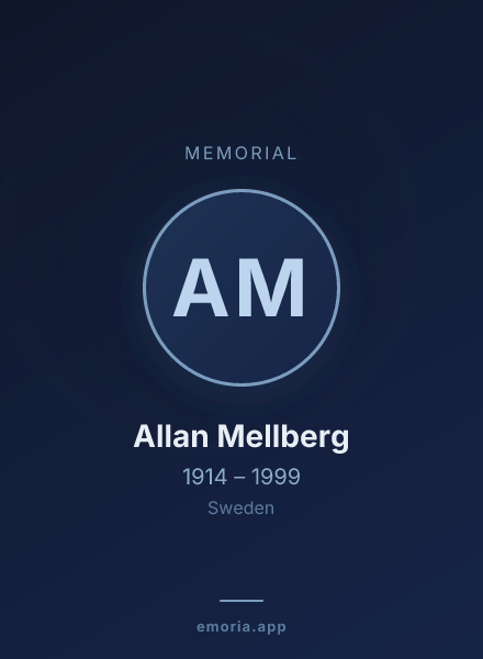 Memorial portrait of Allan Mellberg