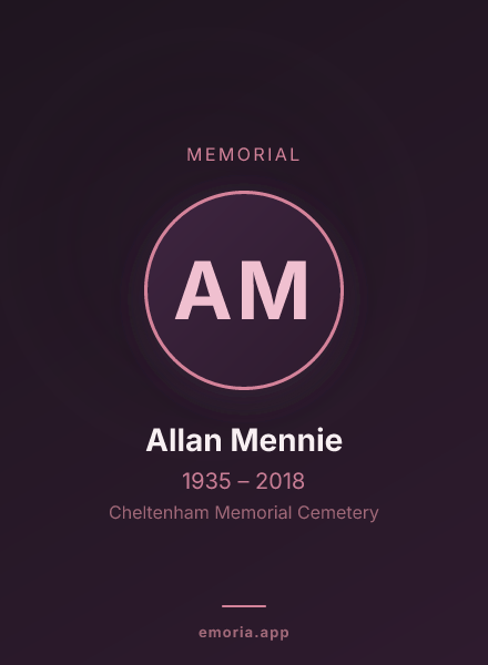 Memorial portrait of Allan Mennie