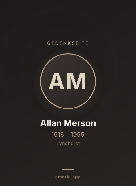 Gedenkportrait von Allan Merson
