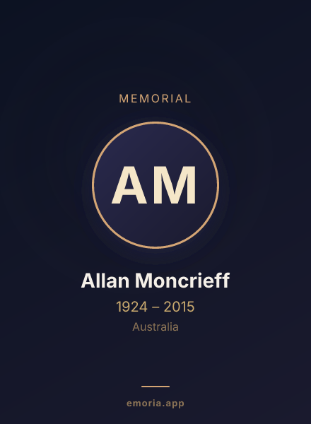 Memorial portrait of Allan Moncrieff