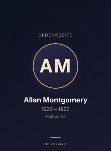 Gedenkportrait von Allan Montgomery